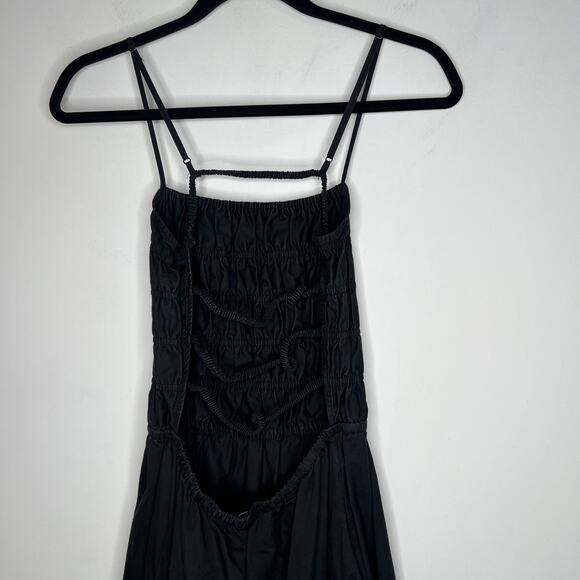 Solid & Striped The Delta Black Cotton Poplin Midi Dress Size Small - Picture 6 of 10